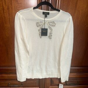 Charter club 100% cashmere, embellished holiday sweater. Size Medium
